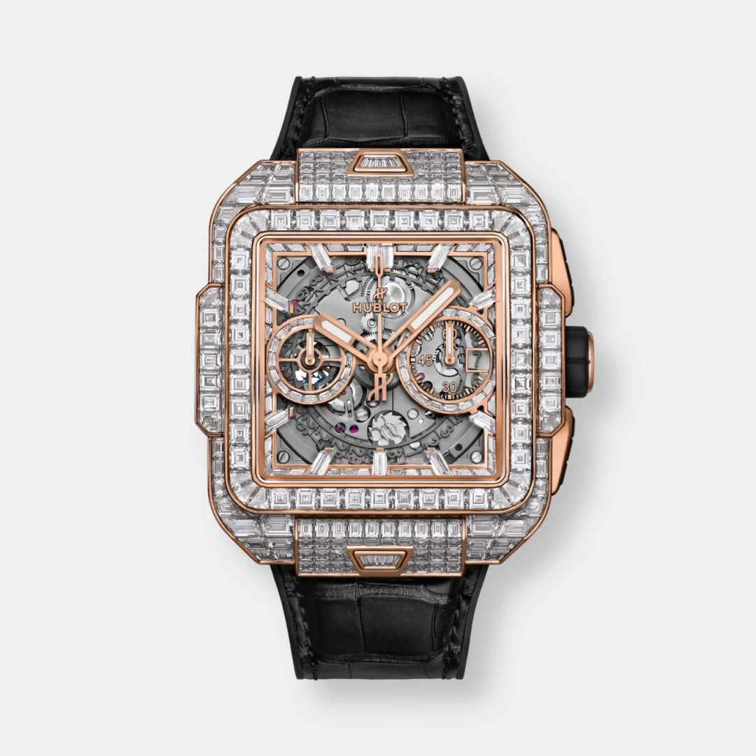 Montre square bang unico high jewellery king gold