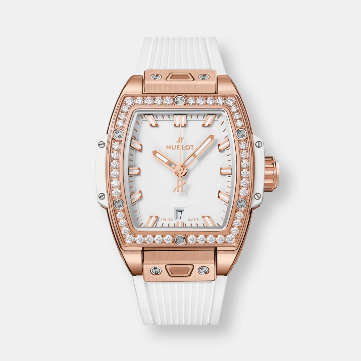 Montre spirit of big bang king gold white diamonds