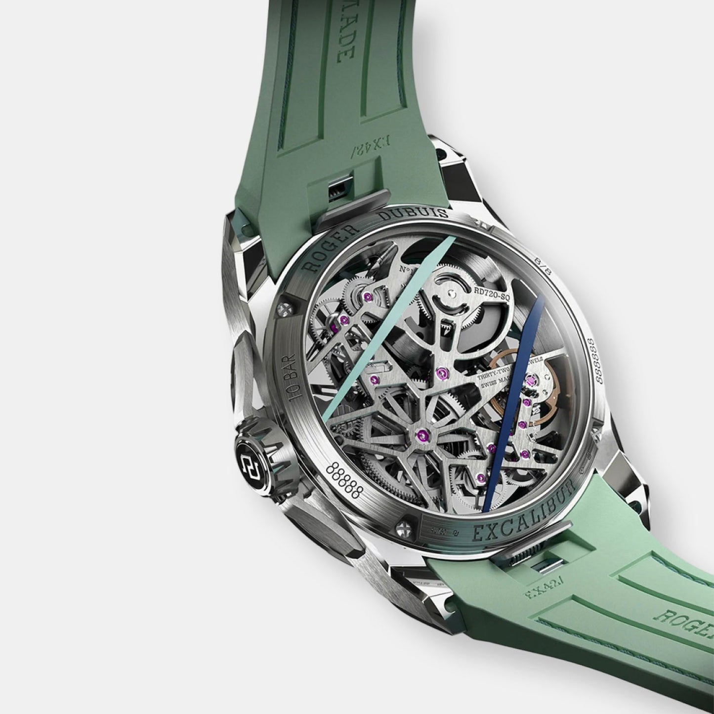 Montre excalibur blacklight mb or blanc 42mm