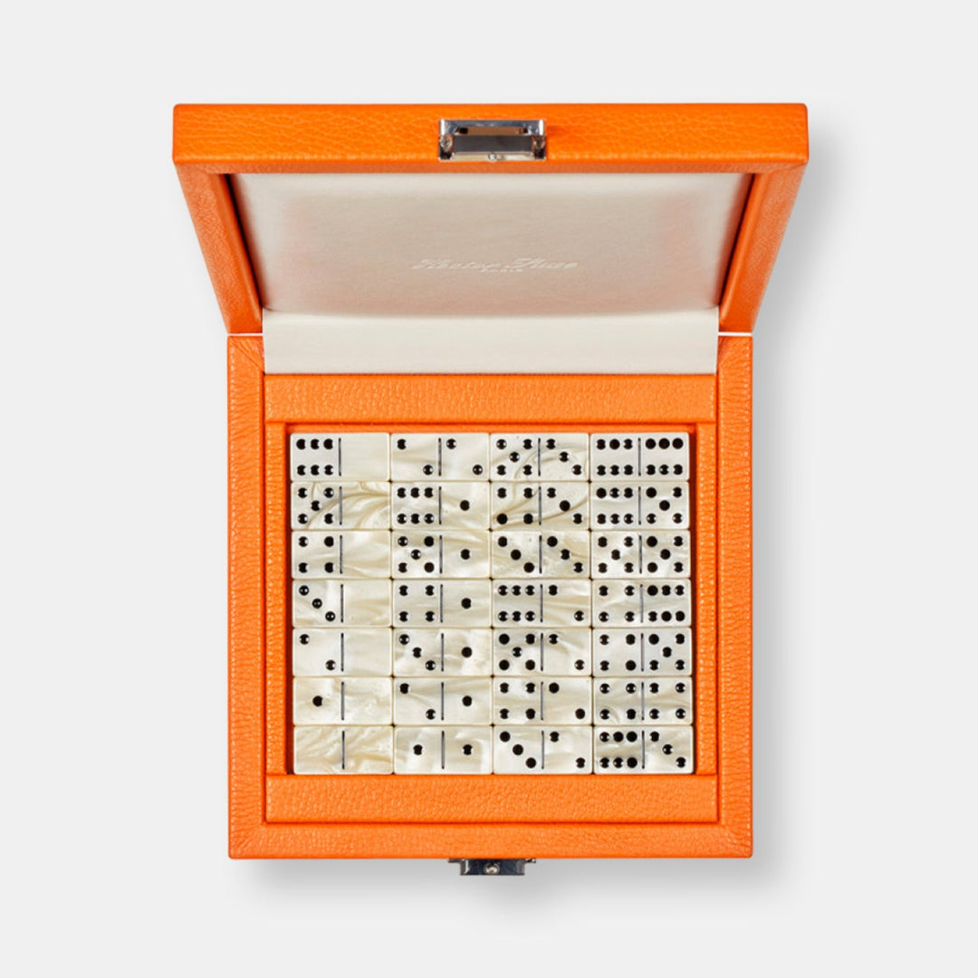 Coffret dominos deluxe buffle orange