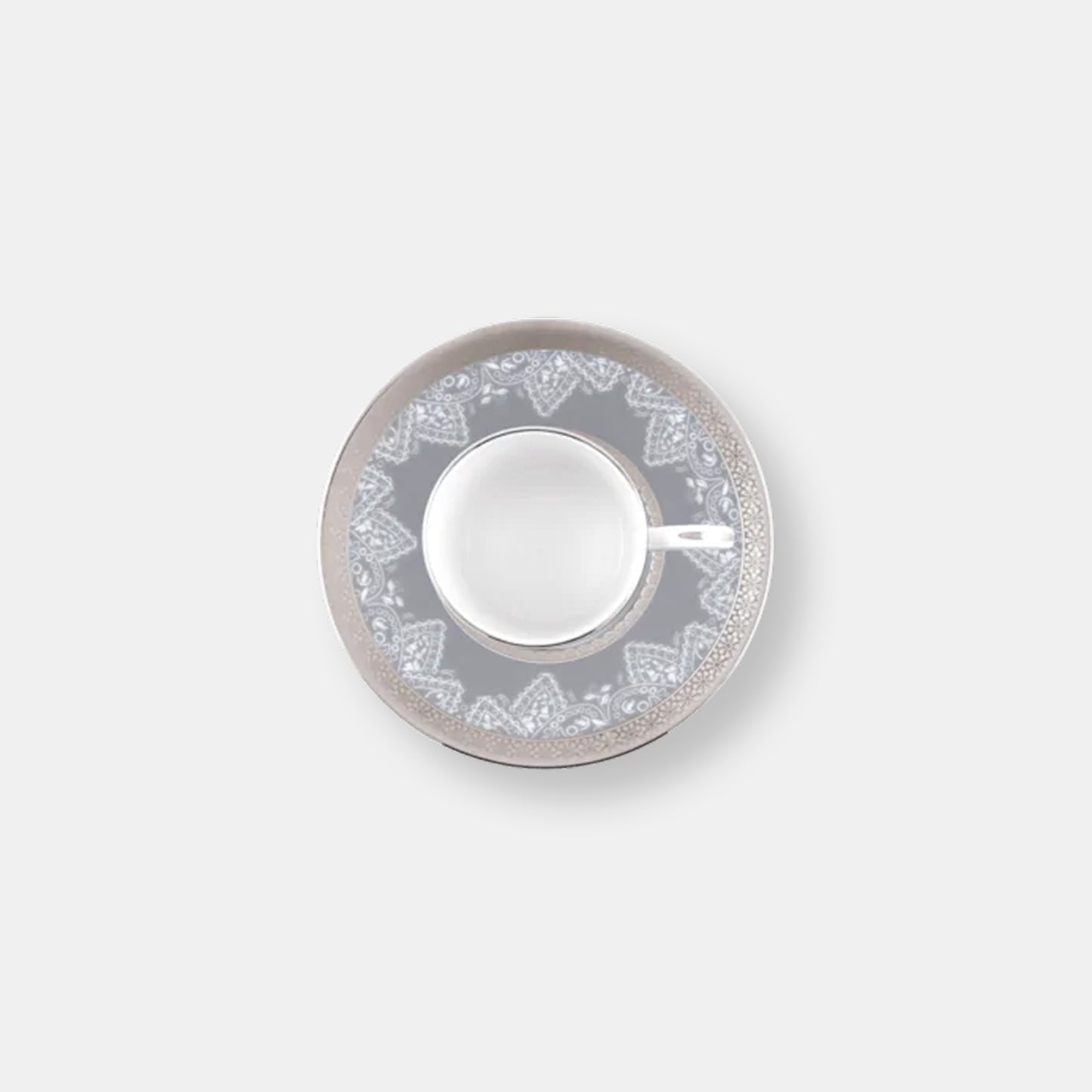 Coffret de 2 tasses et soucoupes romane gris