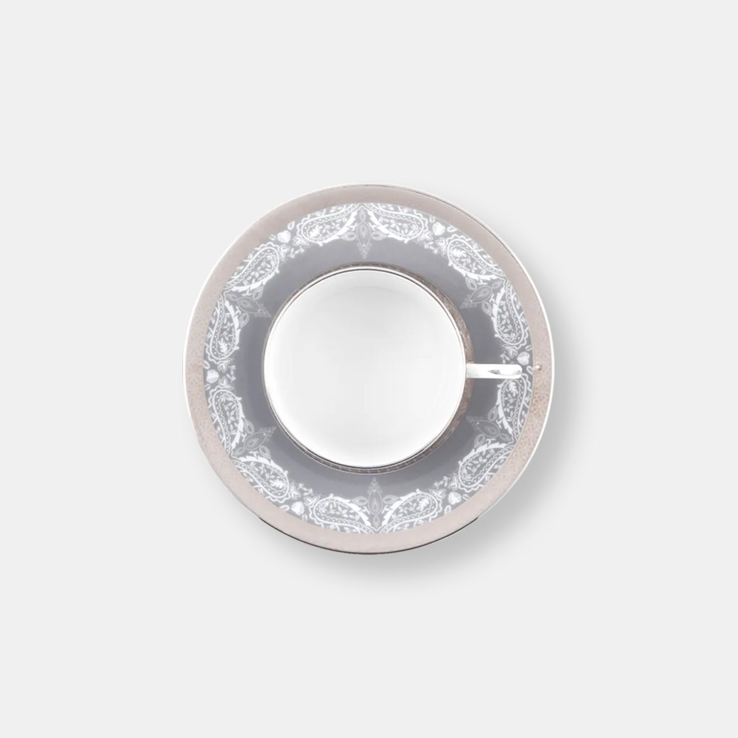 Coffret de 4 tasses et soucoupes thé romane gris