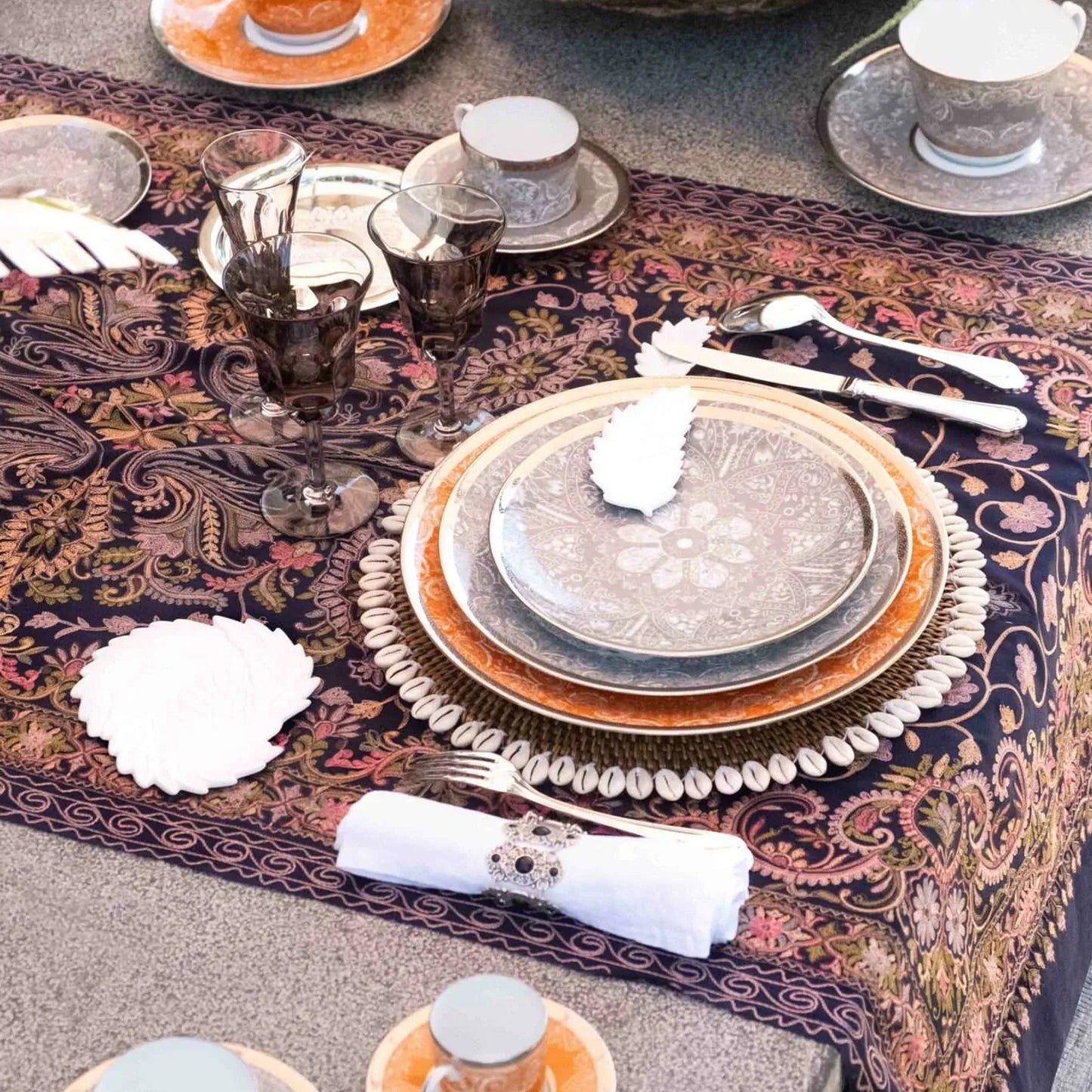 Tasse et soucoupe déjeuner xl romane orange