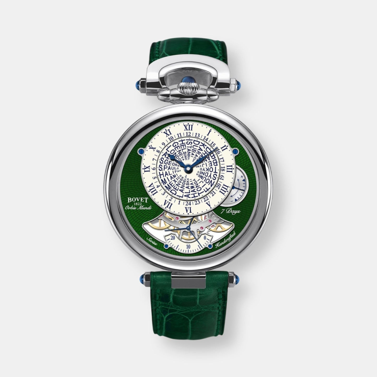 Montre orbis mundi en titane grade 5, collection fleurier 19thirty, série limitée à 50 exemplaires, 42mm