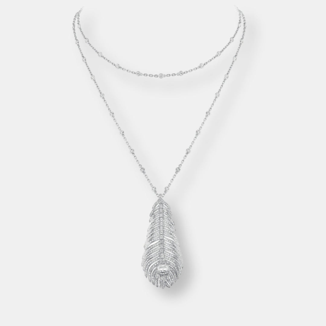 Pendentif plume de paon
