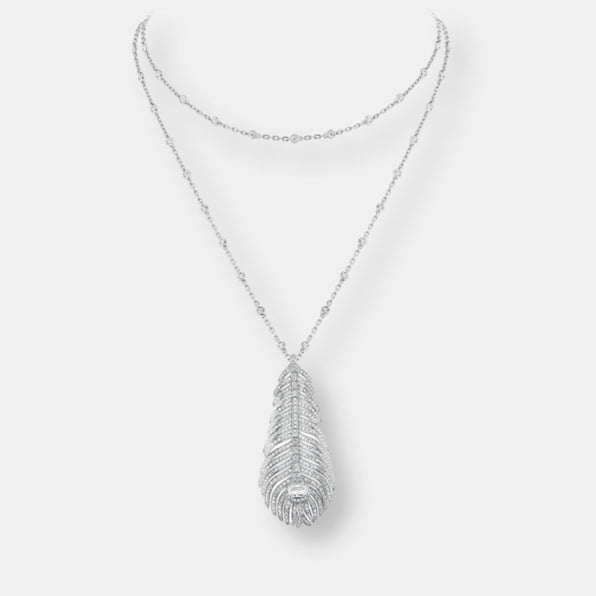 Pendentif plume de paon
