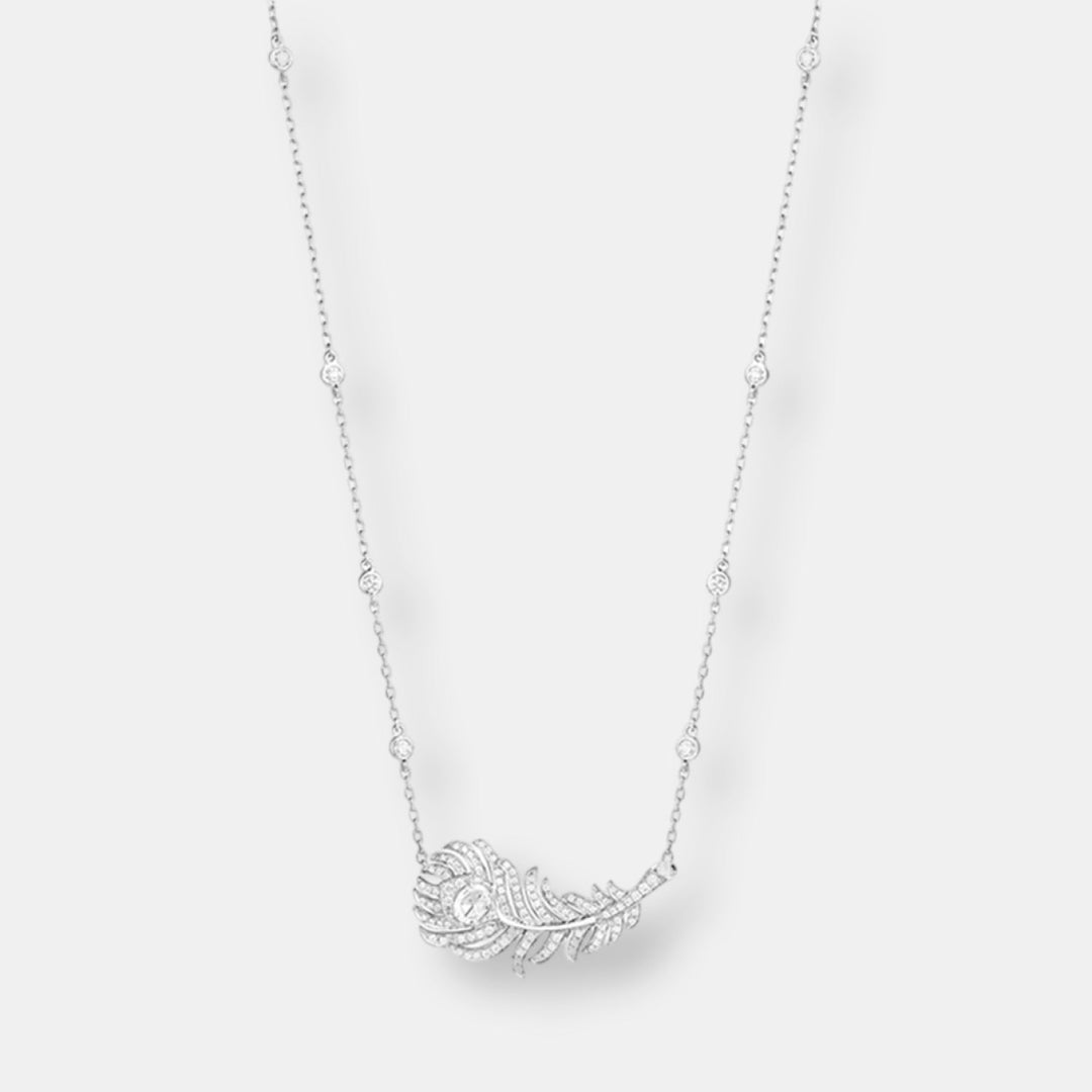 Pendentif plume de paon