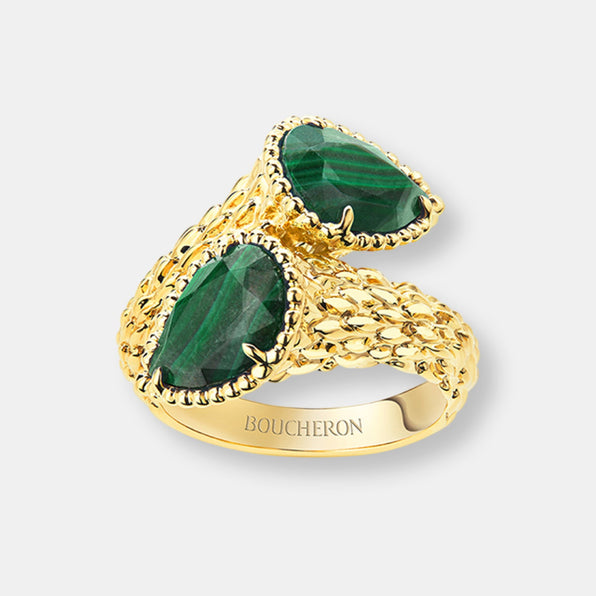 Bague toi et moi serpent bohème, motifs s