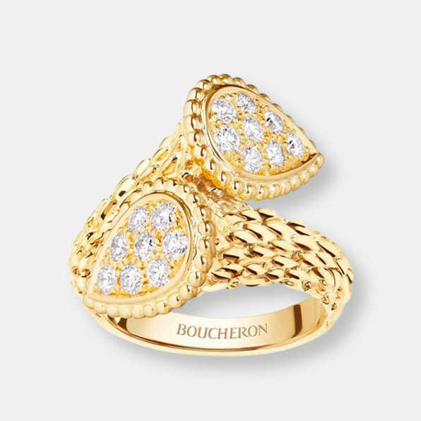 Bague toi et moi serpent bohème motif s