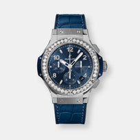 Montre big bang steel blue diamonds