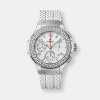 Montre big bang steel white diamonds
