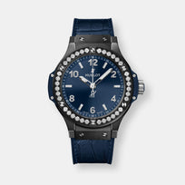 Montre big bang ceramic blue diamonds