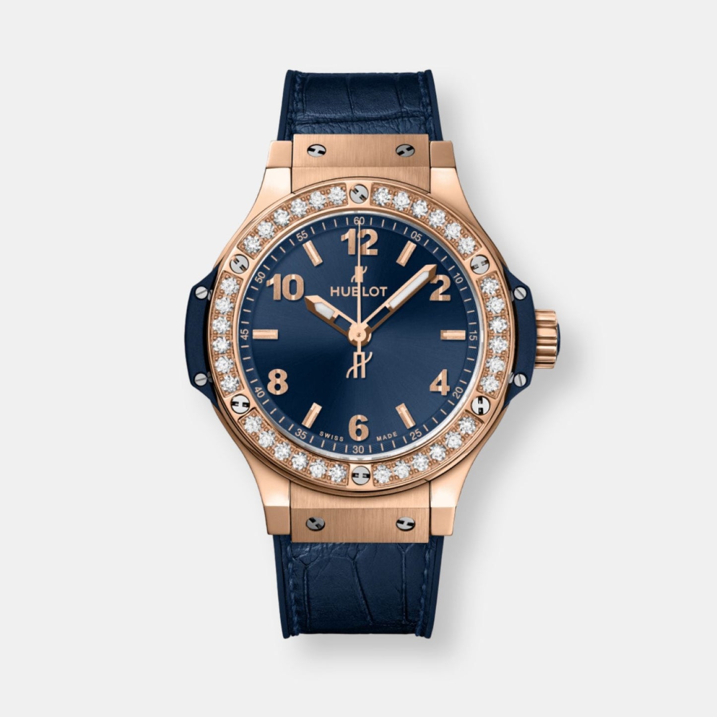 Montre big bang gold blue diamonds