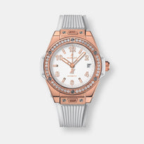 Montre big bang one click king gold white diamonds