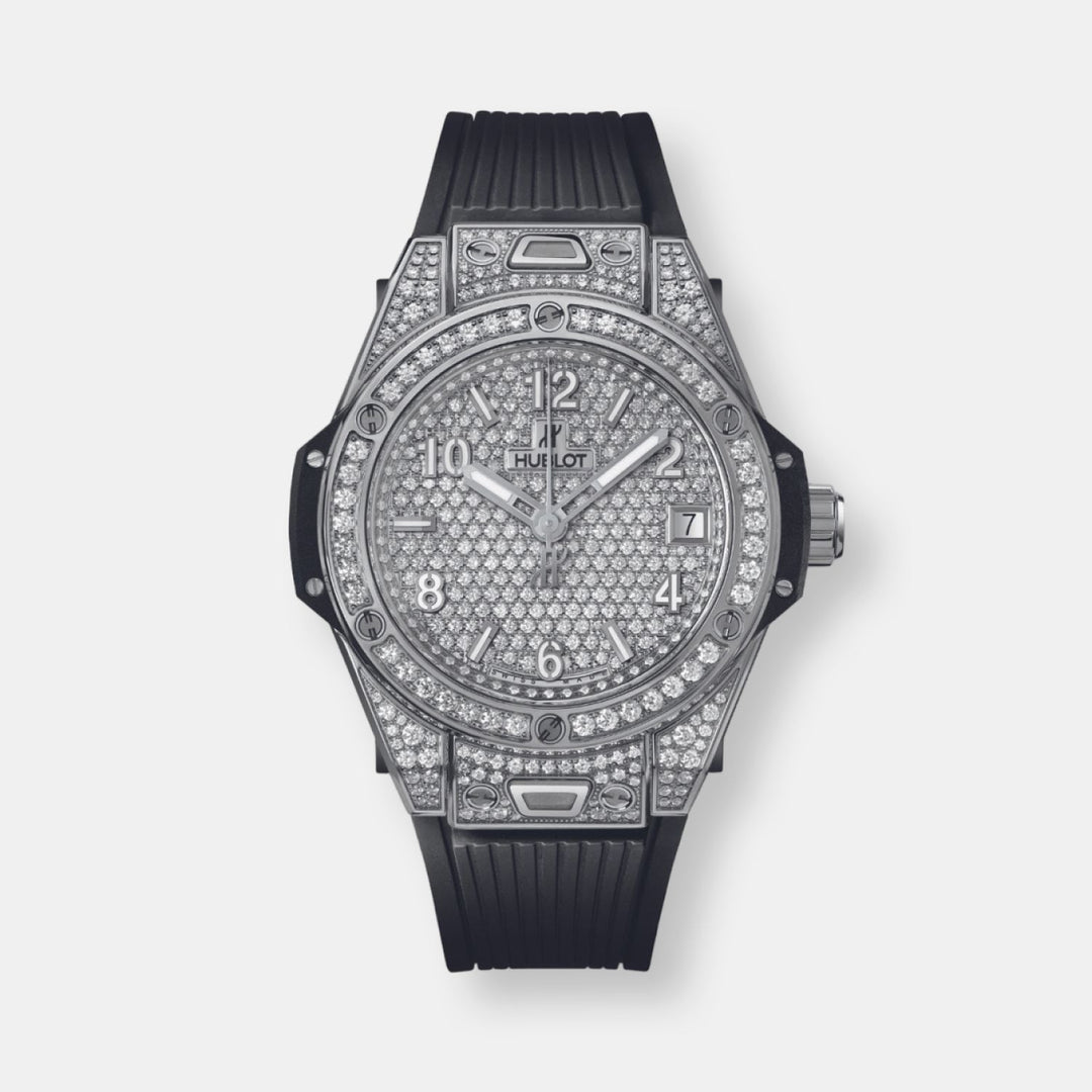 Montre big bang one click steel pavé