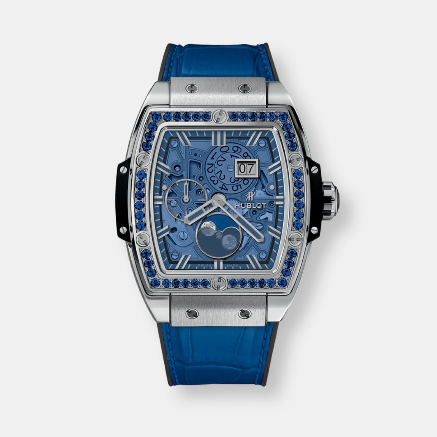 Montre spirit of big bang moonphase titanium blue