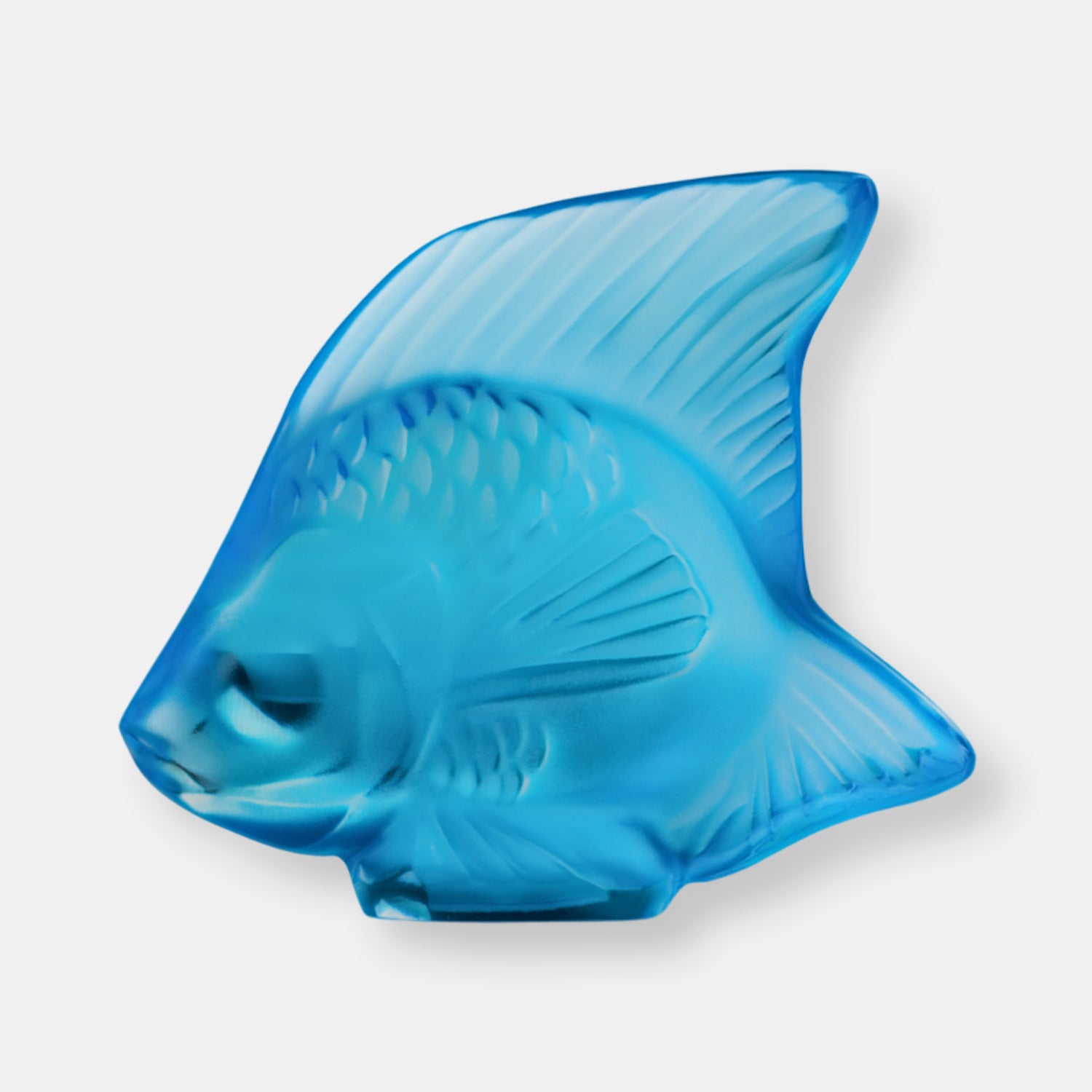 Sculpture poisson bleu pâle