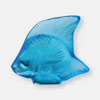 Sculpture poisson bleu pâle