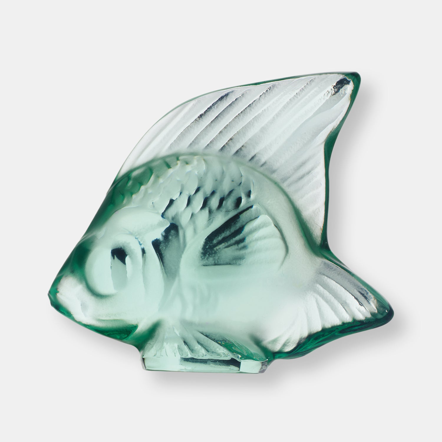 Sculpture poisson vert menthe