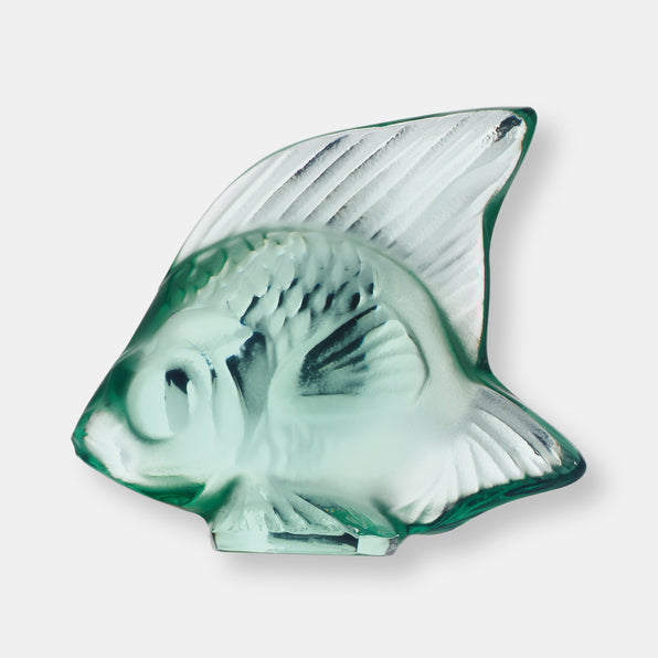 Sculpture poisson vert menthe