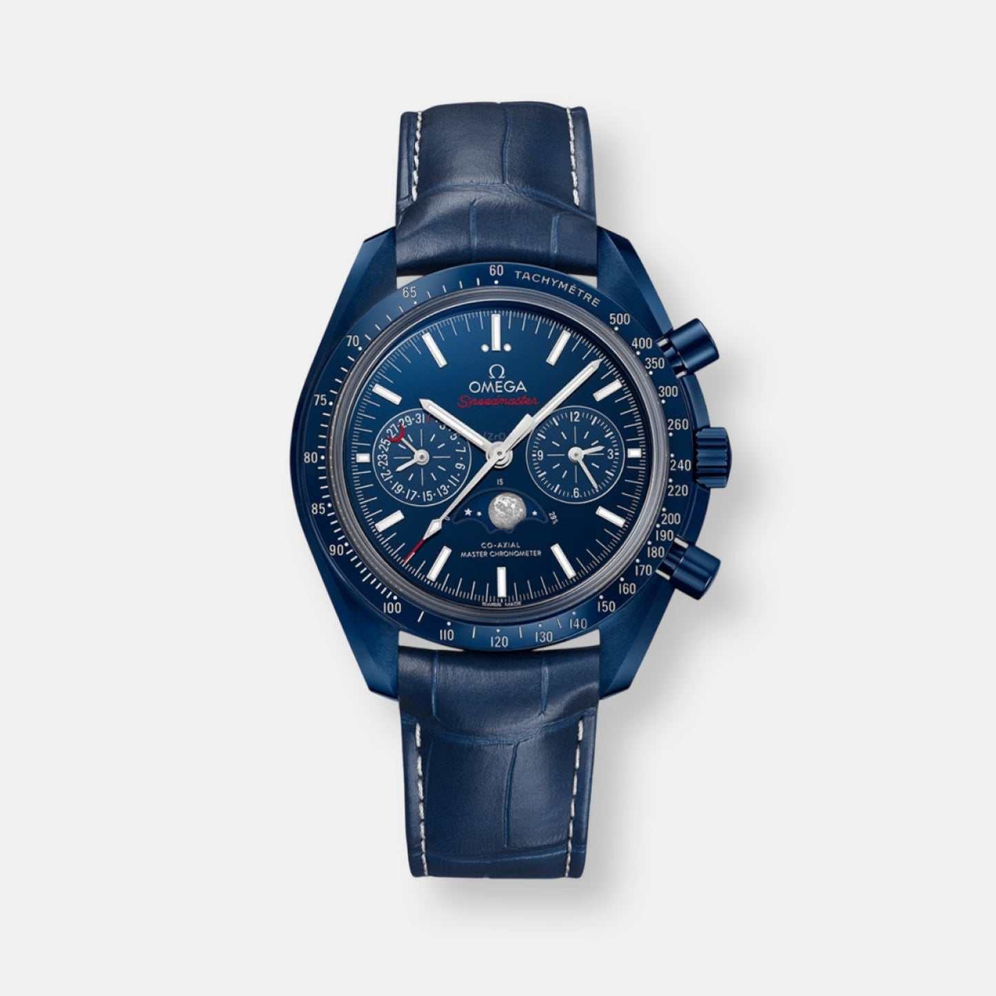 Montre speedmaster phases de lune co axial master chronometer moonphase chronograph 44,25 mmblue side of the moon