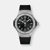 Montre big bang steel white pavé