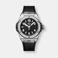 Montre big bang one click steel and diamonds