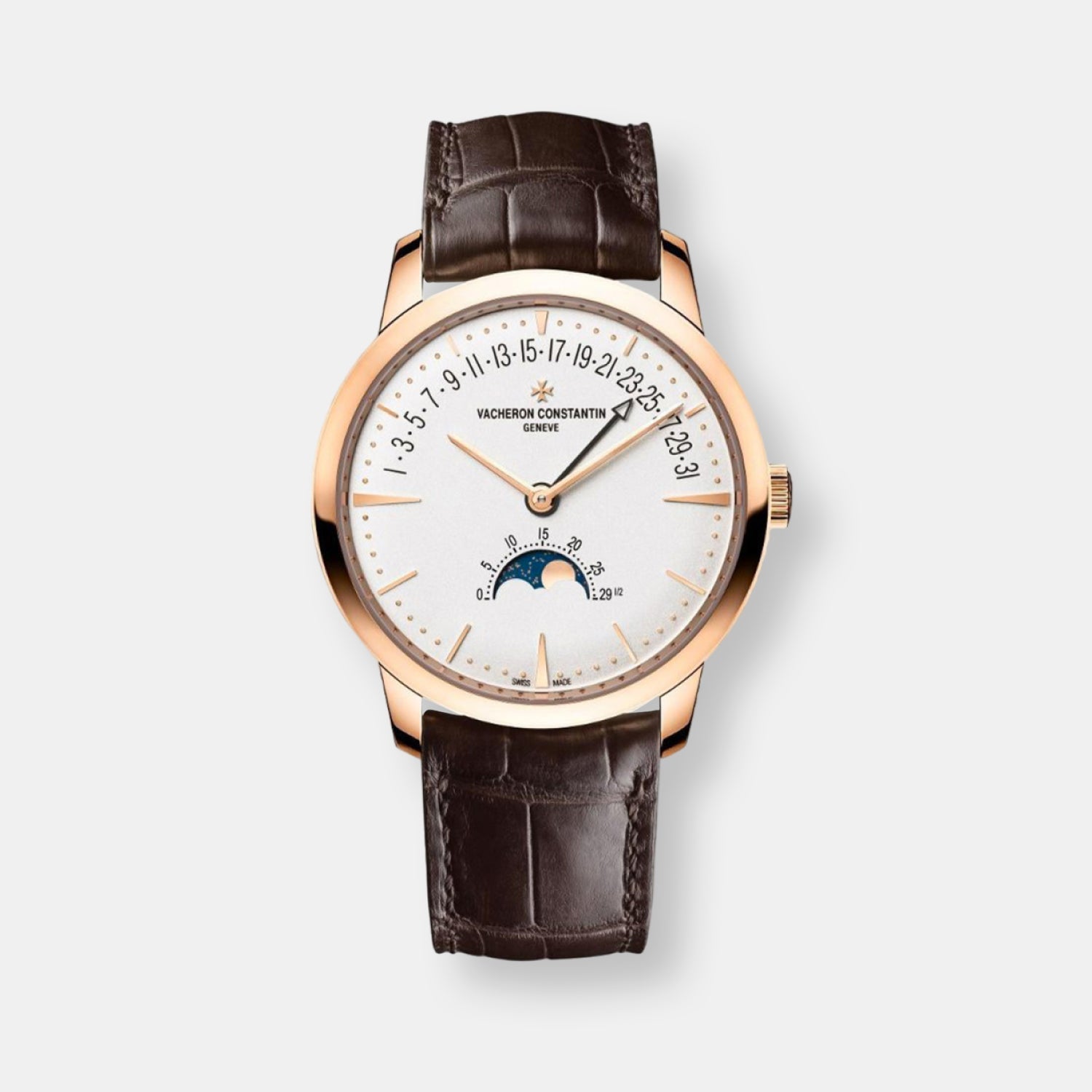 Montre patrimony phase de lune date retrograde