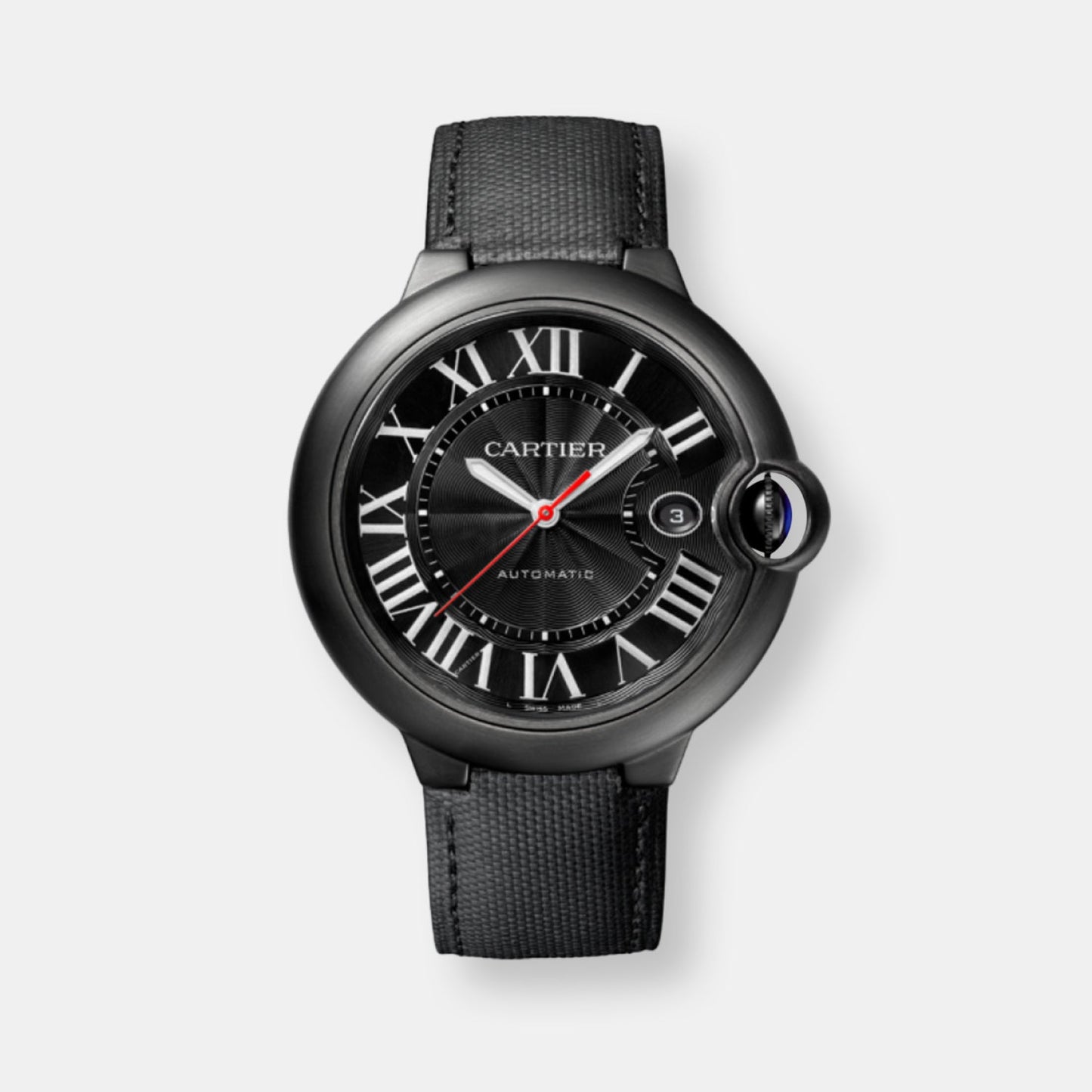 Montre ballon bleu de cartier carbone
