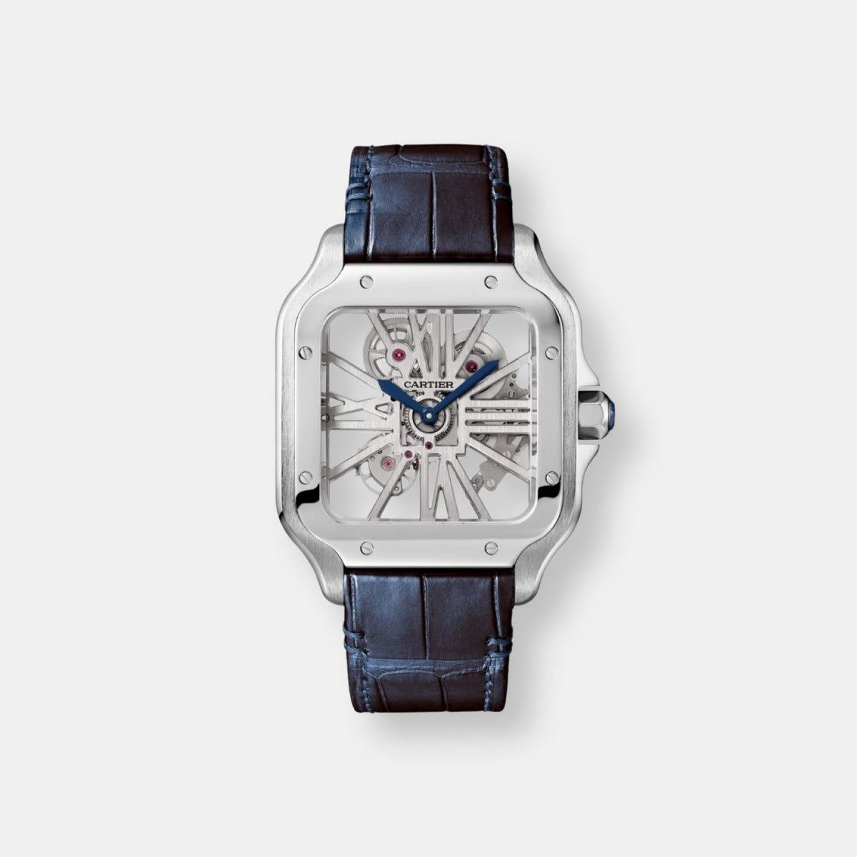 Montre santos de cartier squelette