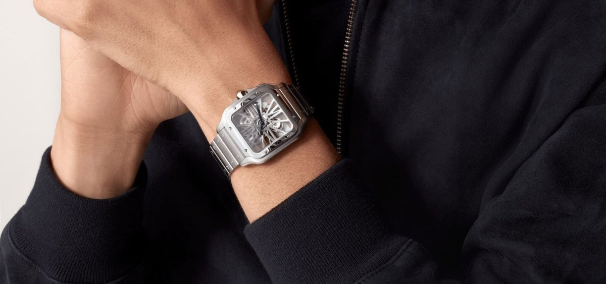 Montre santos de cartier squelette