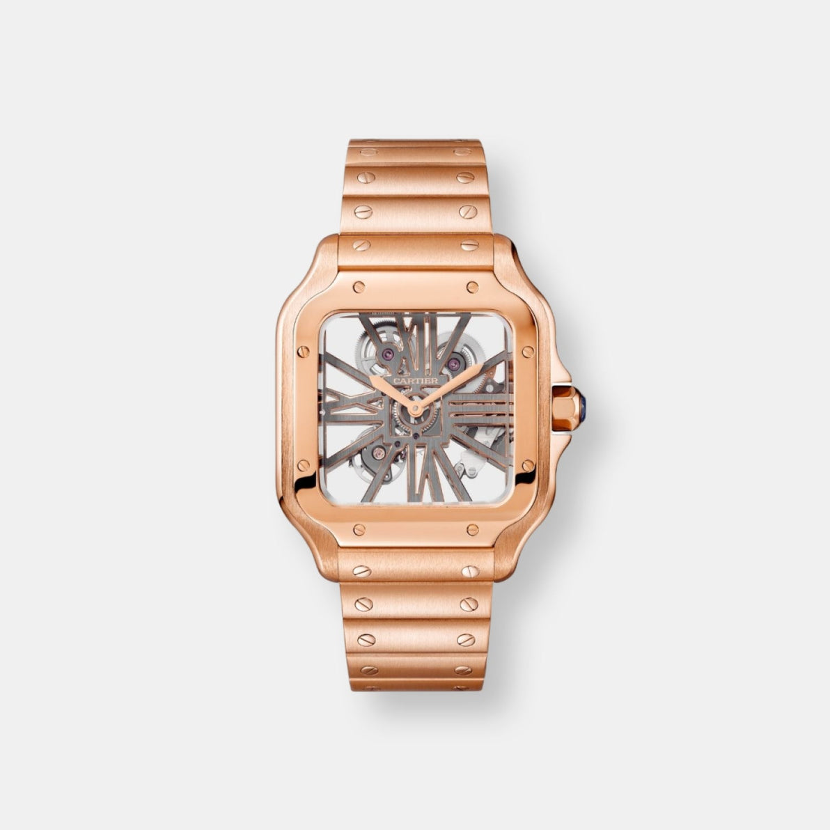 Montre santos de cartier squelette