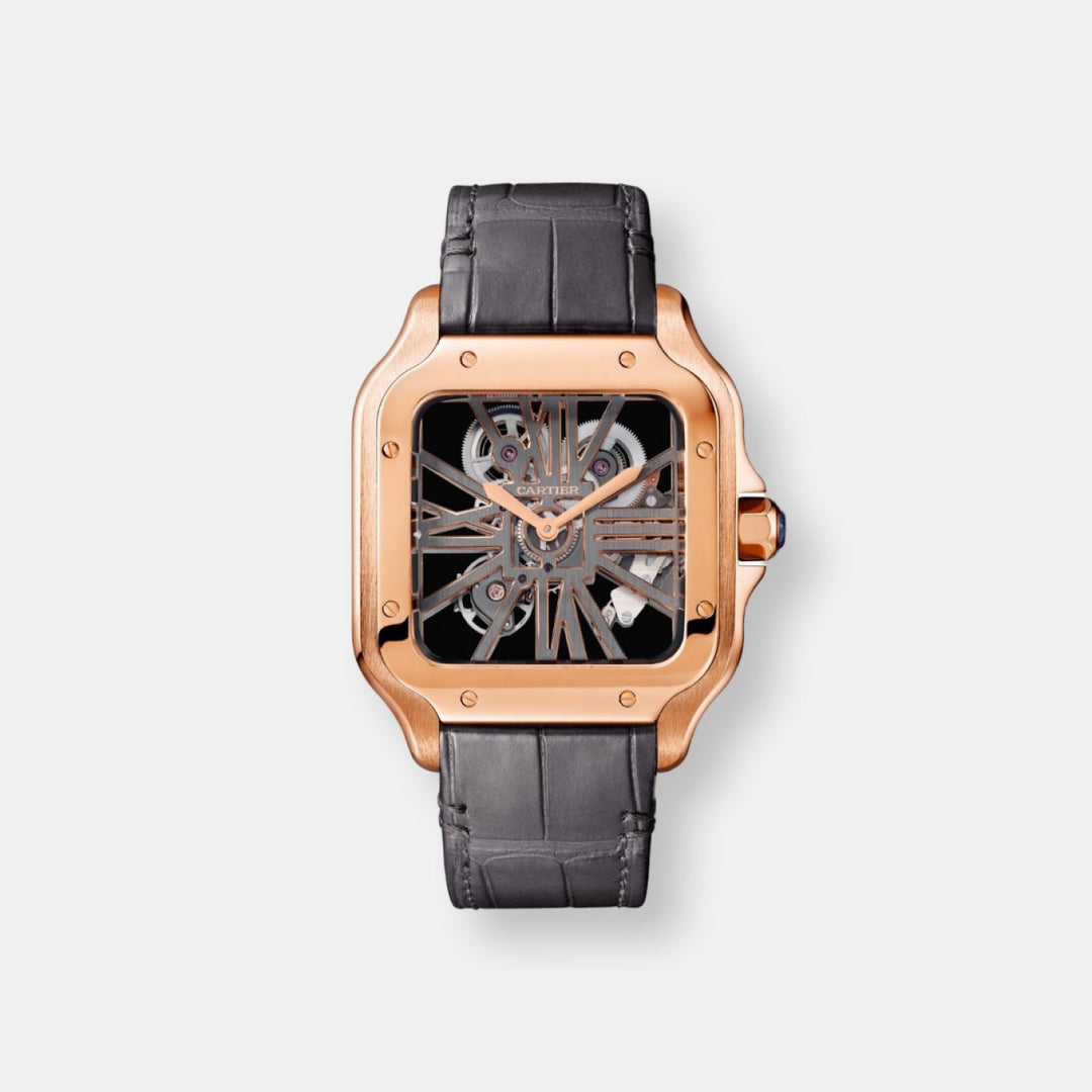 Montre santos de cartier squelette