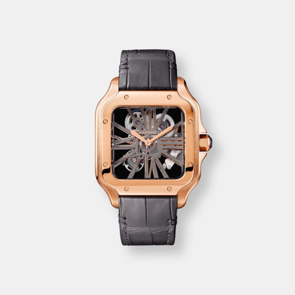 Montre santos de cartier squelette