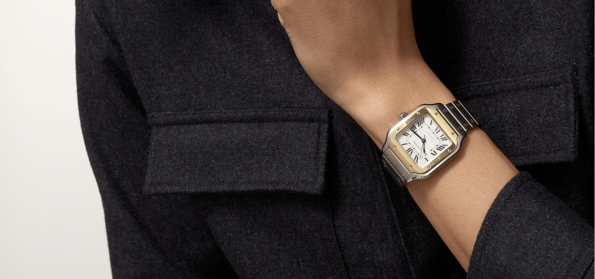 Montre santos de Cartier bicolore