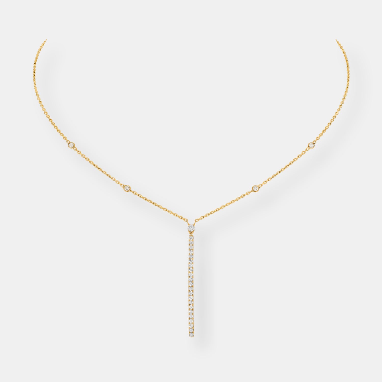 Collier gatsby barrette verticale