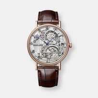 Montre classique tourbillon extra-plat mouvement squelette 5395