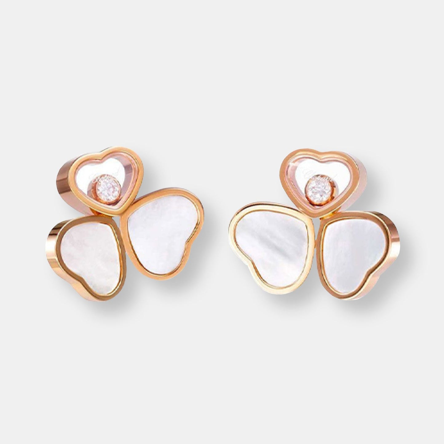 Boucles d'oreilles happy hearts wings