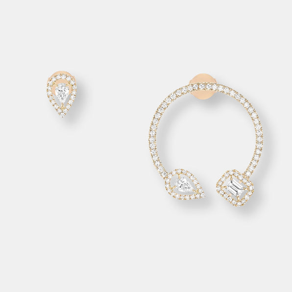 Boucles d'oreilles my twin mono creole 0,15 ct x3