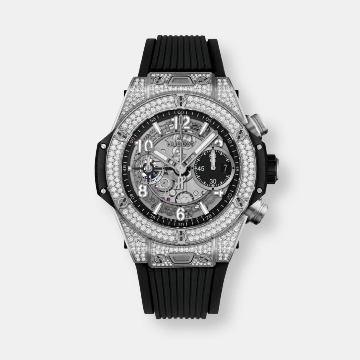 Montre big bang unico titane pavé