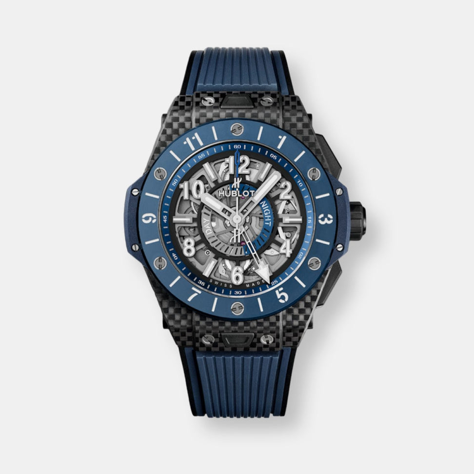 Montre big bang unico gmt carbon blue ceramic