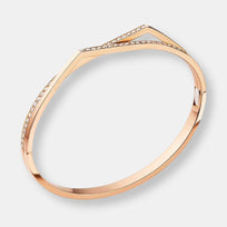 Bracelet antifer en or rose pavé de diamants
