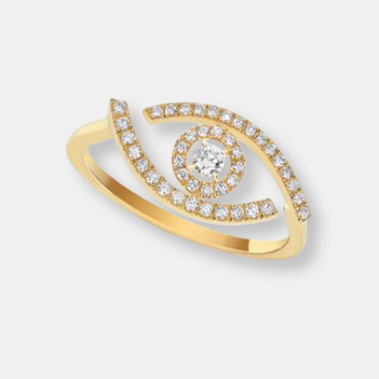 Bague lucky eye pavée