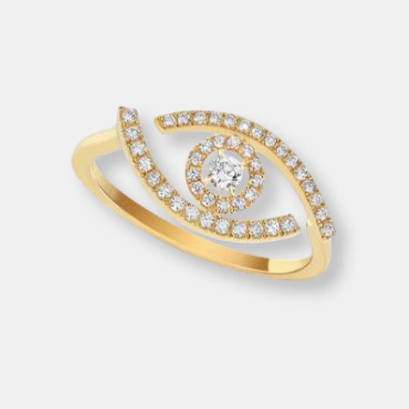 Bague lucky eye pavée