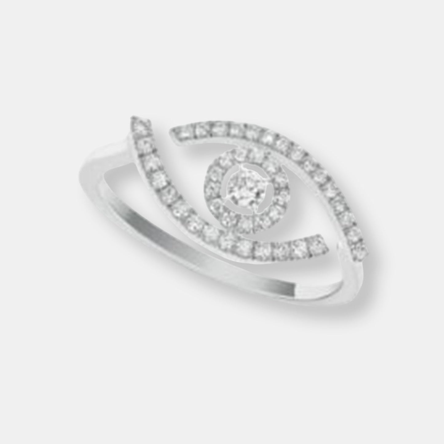 Bague lucky eye pavée