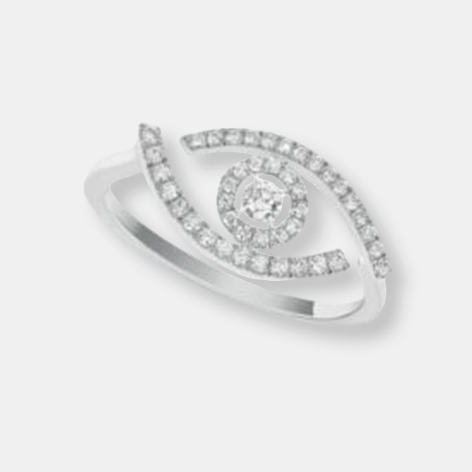 Bague lucky eye pavée