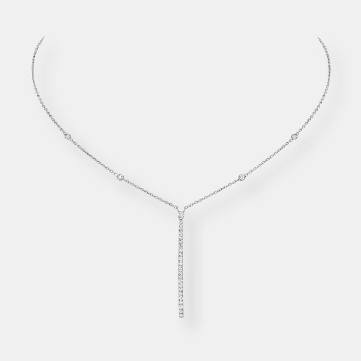 Collier gatsby barrette verticale