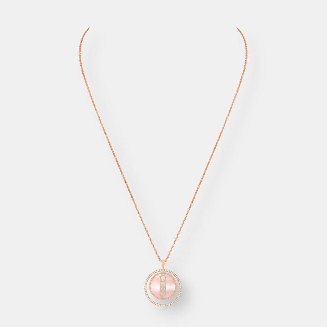 Pendentif lucky move nacre rose