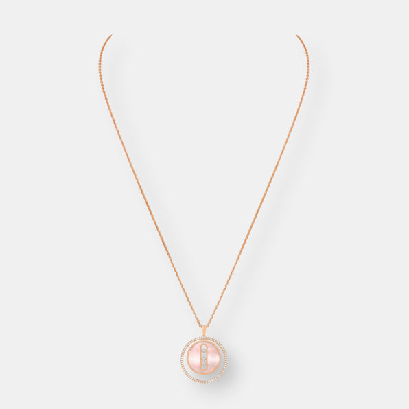 Pendentif lucky move nacre rose