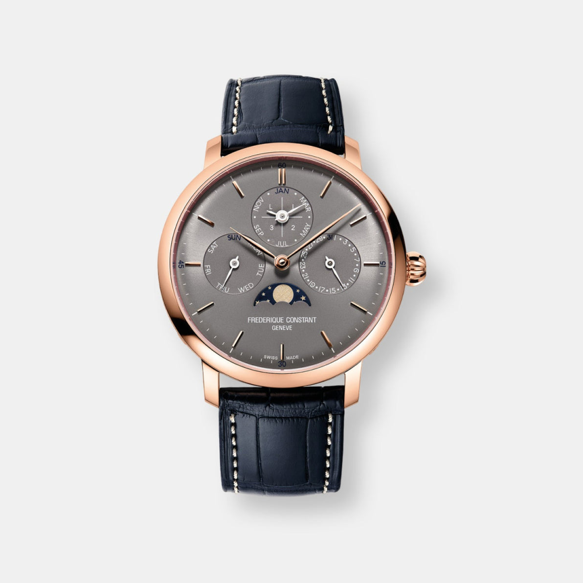 Montre slimline quantième perpétuel manufacture
